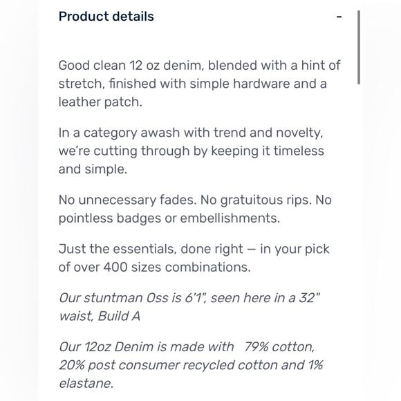 Spoke Original 12 Oz Original Denim in Rinse Wash. - Picture 13 of 13